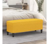 vidaXL Panca Giallo Chiaro 100x35x41 cm in Tessuto