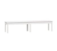 vidaXL Panca Giardino 2 Posti Bianca 203,5x44x45cm Legno Massello Pino