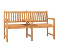 vidaXL Panca Giardino 3 Posti con Tavolino 150 cm Legno Massello Teak