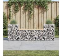 vidaXL Panca Giardino Design Gabbione 183x41x60,5 cm Massello di Pino