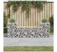 VIDAXL - Panca Giardino Design Gabbione 183x41x60,5 cm Massello di Pino