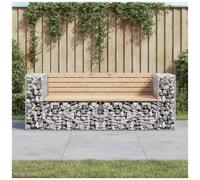 vidaXL Panca Giardino Design Gabbione 184x71x65,5 cm Massello di Pino