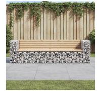 VIDAXL - Panca Giardino Design Gabbione 244x71x65,5 cm Massello di Pino