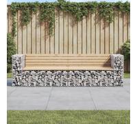 VIDAXL - Panca Giardino Design Gabbione 244x71x65,5 cm Massello di Pino