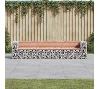 vidaXL Panca Giardino Design Gabbione 287x71x65,5 cm Massello Douglas
