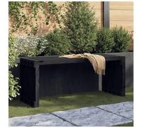 vidaXL Panca Giardino Estensibile Nera 212,5x40,5x45cm Massello Pino