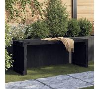 vidaXL Panca Giardino Estensibile Nera 212,5x40,5x45cm Massello Pino