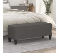 vidaXL Panca Grigia 100x35x41 cm in Similpelle