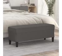 vidaXL Panca Grigia 100x35x41 cm in Similpelle