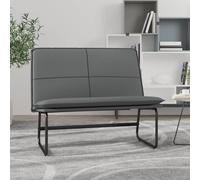 vidaXL Panca Grigia 100x75x76 cm in Similpelle
