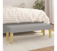 Panca grigio chiaro 100x30x30 cm in tessuto