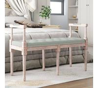 vidaXL Panca Grigio Chiaro 110x40x70 cm in Velluto