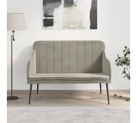 vidaXL Panca Grigio Chiaro 110x76x80 cm in Velluto