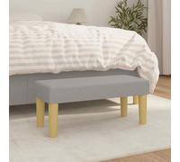 vidaXL Panca Grigio Chiaro 70x30x30 cm in Tessuto