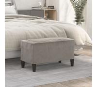 vidaXL Panca Grigio Chiaro 70x35x41 cm in Velluto