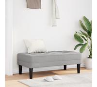 vidaXL Panca Grigio Nuvola 113x57x39 cm Tessuto