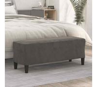 Panca grigio scuro 100x35x41 cm in velluto