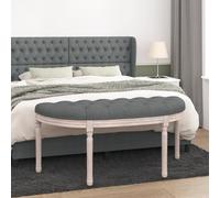 vidaXL Panca Grigio Scuro 110,5x45x49 cm in Tessuto
