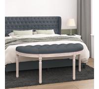 Panca grigio scuro 110,5x45x49 cm in velluto