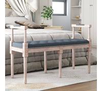 Panca grigio scuro 110x40x70 cm in velluto