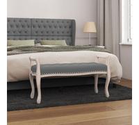 Panca grigio scuro 110x45x60 cm in tessuto