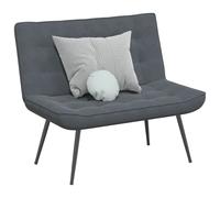 vidaXL Panca Grigio Scuro 110x74x84 cm in Velluto
