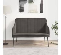vidaXL Panca Grigio Scuro 110x76x80 cm in Velluto