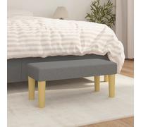AX Panca 70x30x30cm Multifunzionale Grigio Tessuto Seduta Elegante Casa + 346625