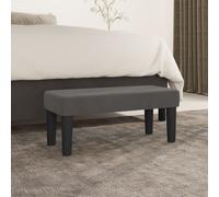 Panca grigio scuro 70x30x30 cm in velluto