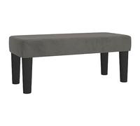 Panca grigio scuro 70x30x30 cm in velluto