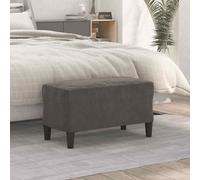 Panca grigio scuro 70x35x41 cm in velluto