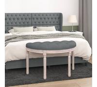 Panca grigio scuro 81,5x41x49 cm in tessuto