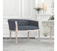 AX Panca Ingresso Grigio Lusso Imbottita Soggiorno 98x56x69cm Massello 0k 344512