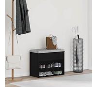vidaXL Panca Hall in Nero Rovere 60x30x45 cm in Legno ingegnerizzato