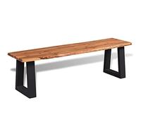 vidaXL Panca in Legno Massello di Acacia 145 cm Panchina Ingresso Divanetto