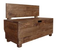 vidaXL Panca in Legno Massello di Recupero Panchina Baule Arredo Ingresso Casa