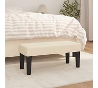 vidaXL Panca in tessuto, 70 x 30 x 30 cm, colore: crema