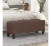 vidaXL Panca Marrone 100x35x41 cm in Similpelle