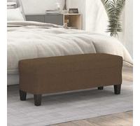 vidaXL Panca Marrone 100x35x41 cm in Tessuto