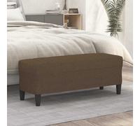 vidaXL Panca Marrone 100x35x41 cm in Tessuto