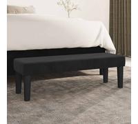 vidaXL Panca Nera 100x30x30 cm in Velluto