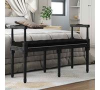 vidaXL Panca Nera 110x40x70 cm in Velluto