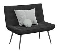 vidaXL Panca Nera 110x74x84 cm in Velluto
