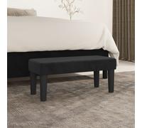 vidaXL Panca Nera 70x30x30 cm in Velluto