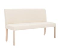 vidaXL Panca 139,5 cm Crema in Poliestere
