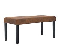 Panca 106 cm Marrone in Pelle Scamosciata Artificiale