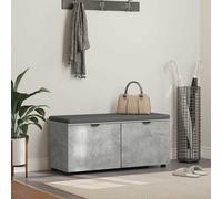 vidaXL Panca per ingresso con cuscino Grigio Cemento 100 x 38 x 46 cm