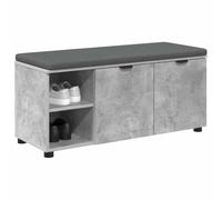 vidaXL Panca per Ingresso con Cuscino Grigio Cemento 100 x 38 x 46 cm, Panca alla Moda, con Spazio di archiviazione Rettangolare, Imbottitura in Tessuto, per l'ingresso, Comoda e Funzionale