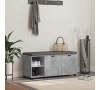 vidaXL Panca per ingresso con cuscino Grigio Cemento 100 x 38 x 46 cm