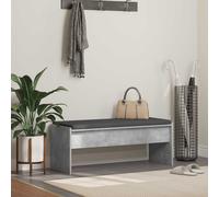 vidaXL Panca per ingresso con cuscino Grigio cemento 103 x 38 x 40 cm